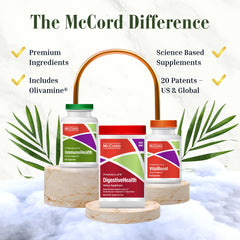 Pinnaclife Olivamine blend on label signals antioxidant support for digestive wellness.