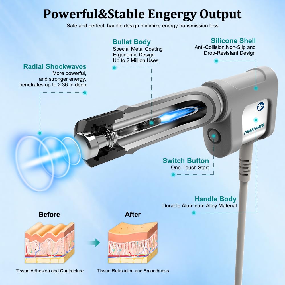 PINZHIMED shockwave all-metal housing built for durability and long-term use