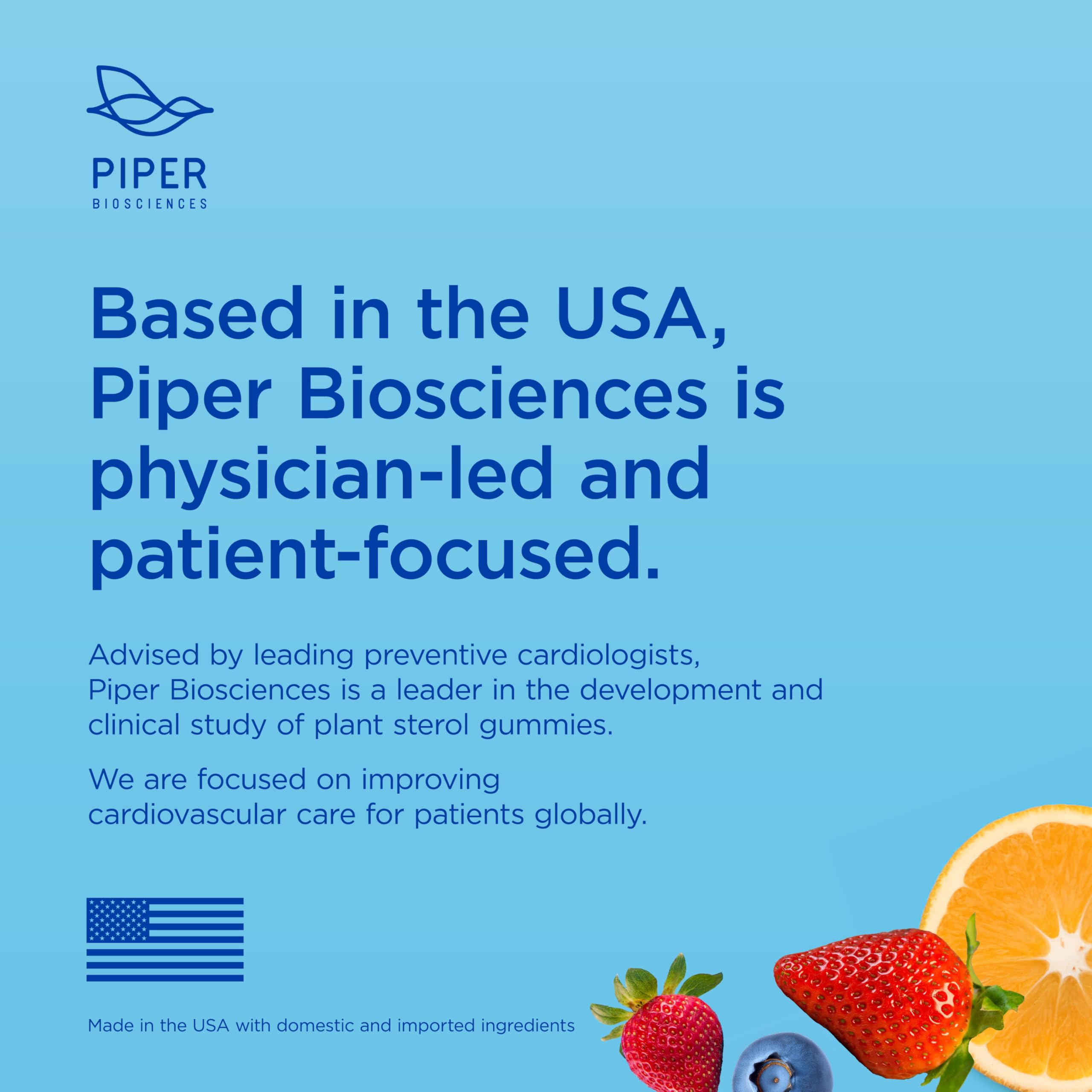 Piper Biosciences mixed berry flavor gummies showing convenient two-daily dose