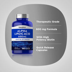 Piping Rock Biotin Optimizer graphic highlighting enhanced formula