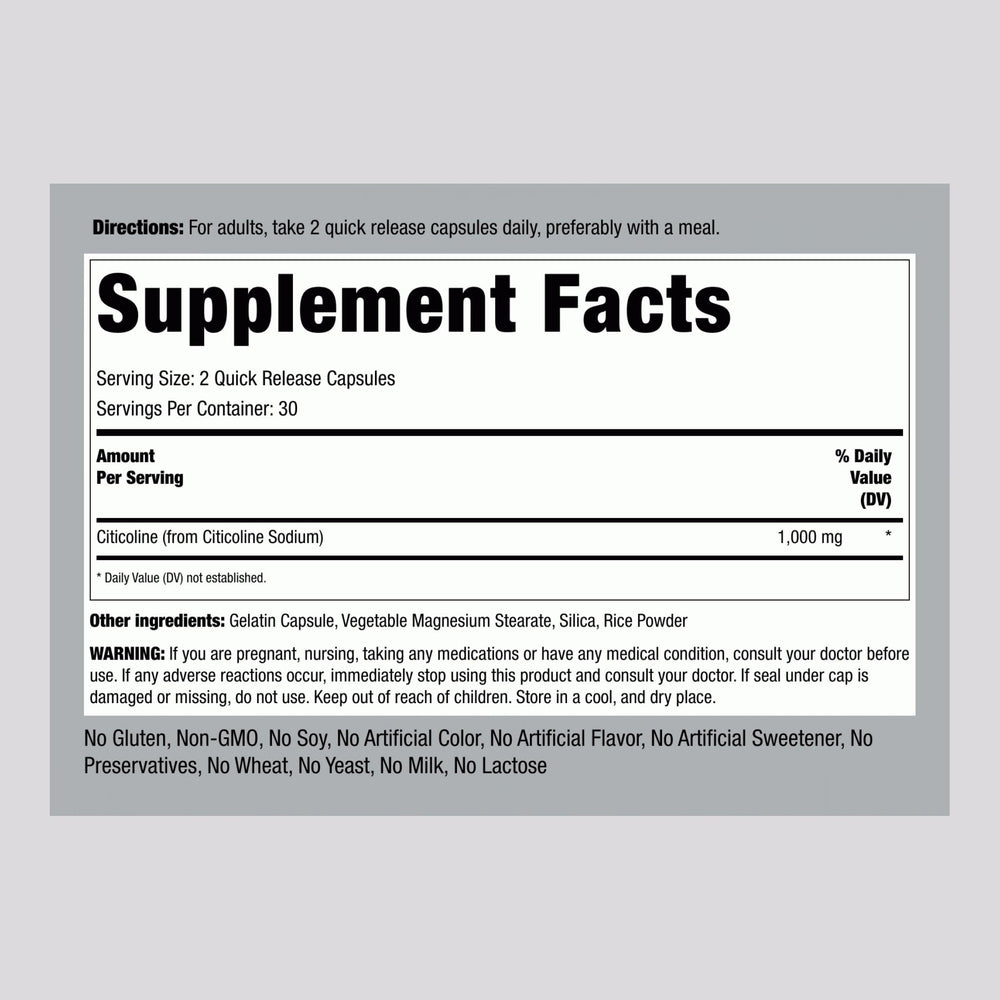 Piping Rock CDP Choline quick-release capsules in view
