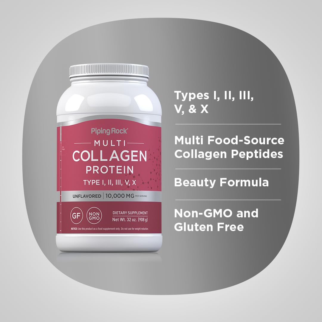 Piping Rock collagen powder blended into a smoothie for extra protein.