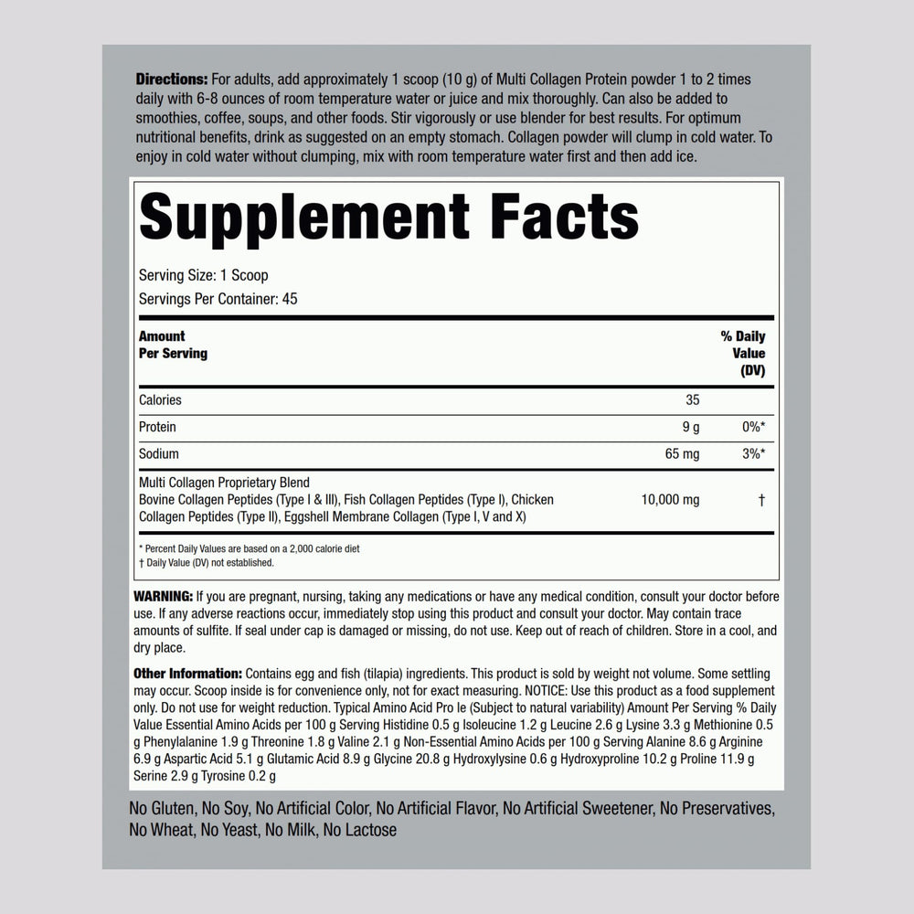 Piping Rock collagen powder poured into a smoothie for quick protein boost.