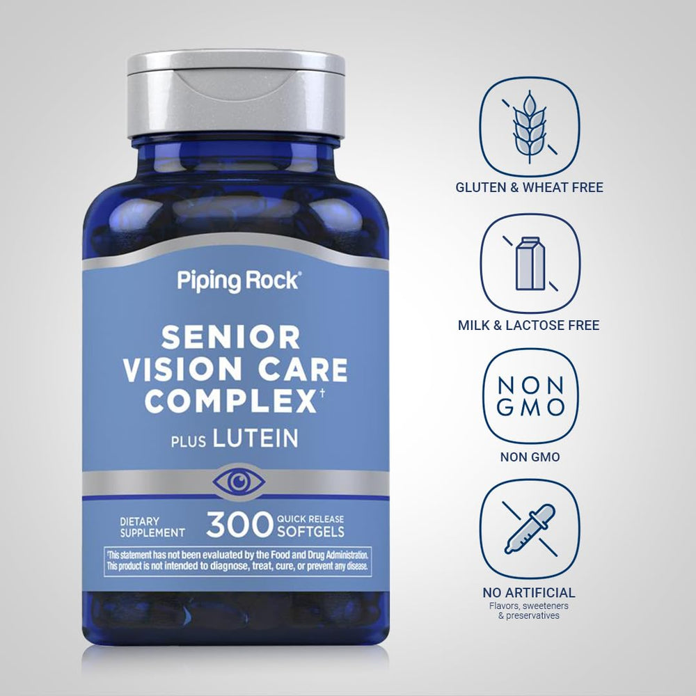 Piping Rock Eye Health Complex bottle cap close-up highlighting simple daily supplementation