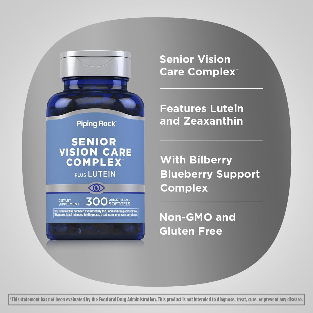 Piping Rock Eye Health Complex ingredients include lutein and zeaxanthin for eye nourishment