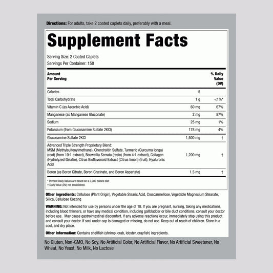 Piping Rock Glucosamine Chondroitin MSM Turmeric capsules closeup highlights texture and potency.