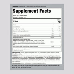 Piping Rock Glucosamine Chondroitin MSM Turmeric capsules closeup highlights texture and potency.