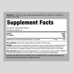 Piping Rock Magnesium L-Threonate capsules demonstrate quick-release convenience for on-the-go use.