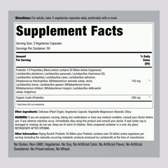 Piping Rock probiotic capsules closeup showing smooth capsules and clear labels.