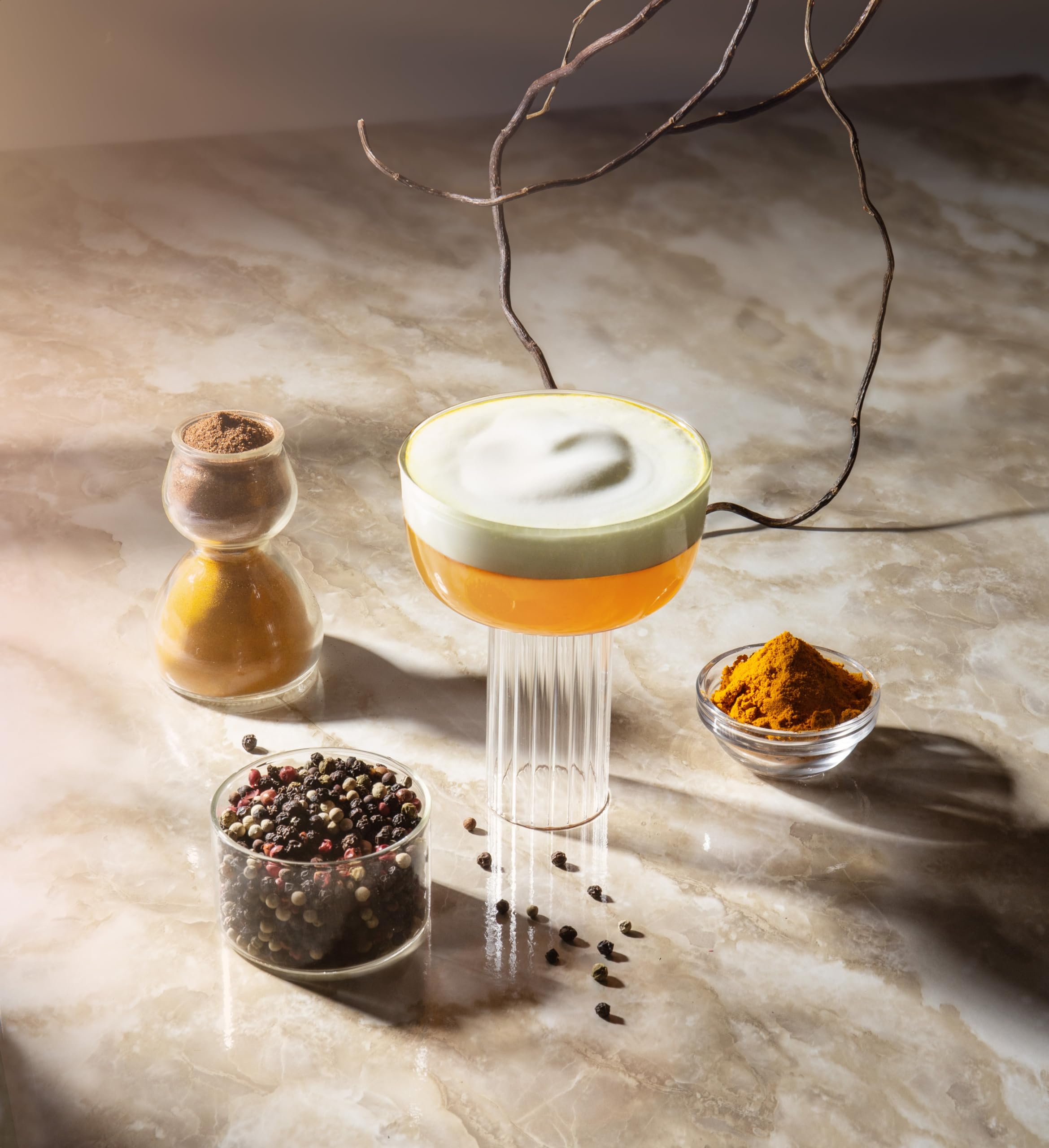 Pique Electric Turmeric 2 bottle pour over water for warm blend.