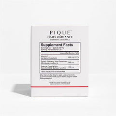 PIQUE liposomal encapsulation graphic illustrates enhanced vitamin C absorption technology.