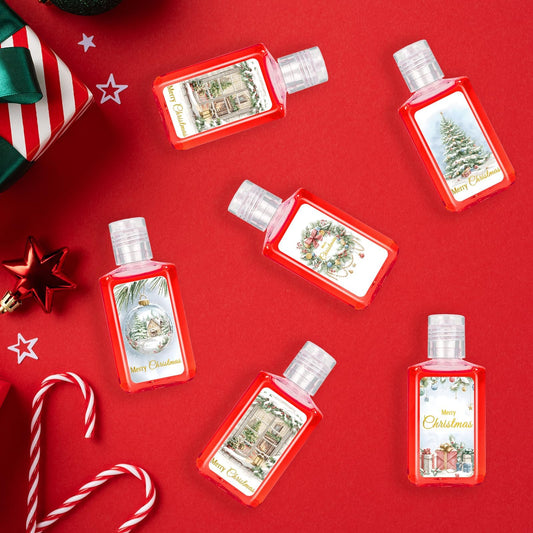 Piuaeue 50-piece Christmas hand sanitizer set suitable as favors