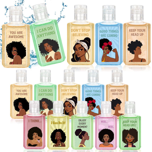 Piuaeue Black Girl mini sanitizer design 01 – portable care on the go