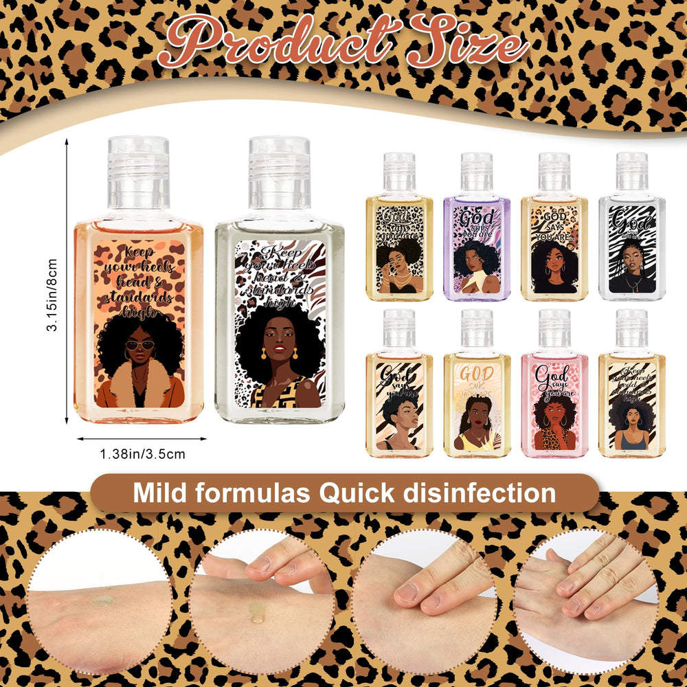 Piuaeue black women mini hand sanitizer design 02 offers stylish, portable cleanliness for daily use