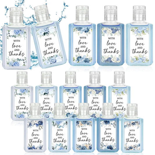Piuaeue blue flower mini hand sanitizer bulk pack for wedding favors