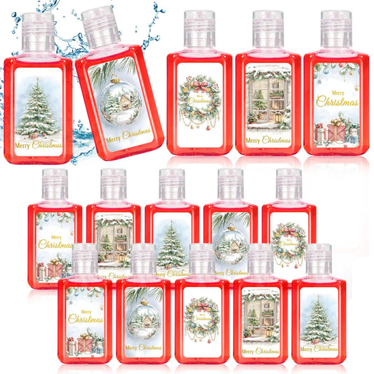 Piuaeue Christmas hand sanitizer 1oz bottles in festive colors for gifting