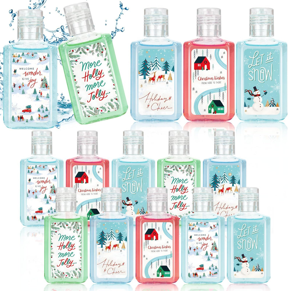 Piuaeue Christmas hand sanitizer set with 50 colorful bottles for gifting