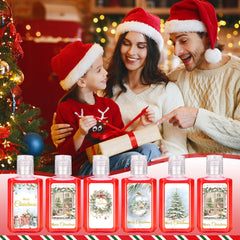 Piuaeue Christmas-pattern bottles with bright, playful designs