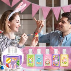 Piuaeue Easter mini hand sanitizer with flower design, adds cute decor and hygiene.