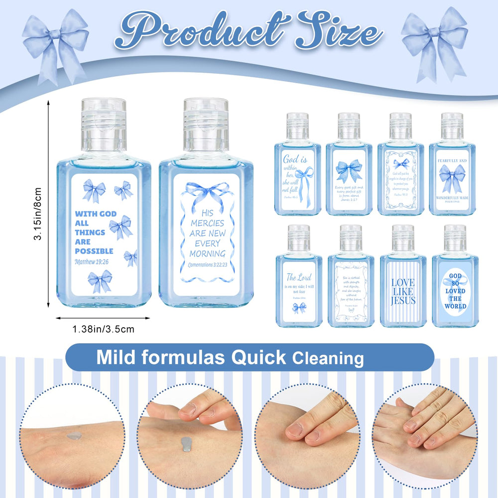 Piuaeue gift-ready Christian favors with elegant blue bow.