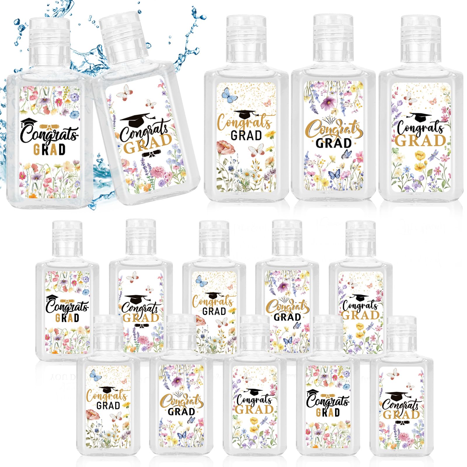 Piuaeue graduation mini sanitizer with cap design for gifts and decor
