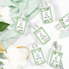 Piuaeue bulk hand sanitizer packs with flower design for events.