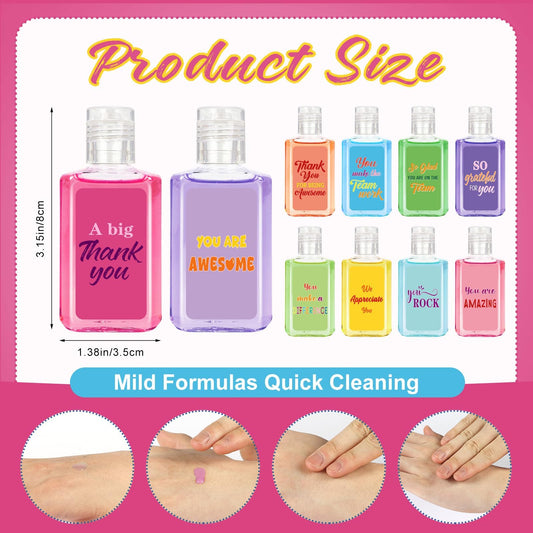 Piuaeue motivational-label hand sanitizer 1oz, perfect gift for colleagues and teams.