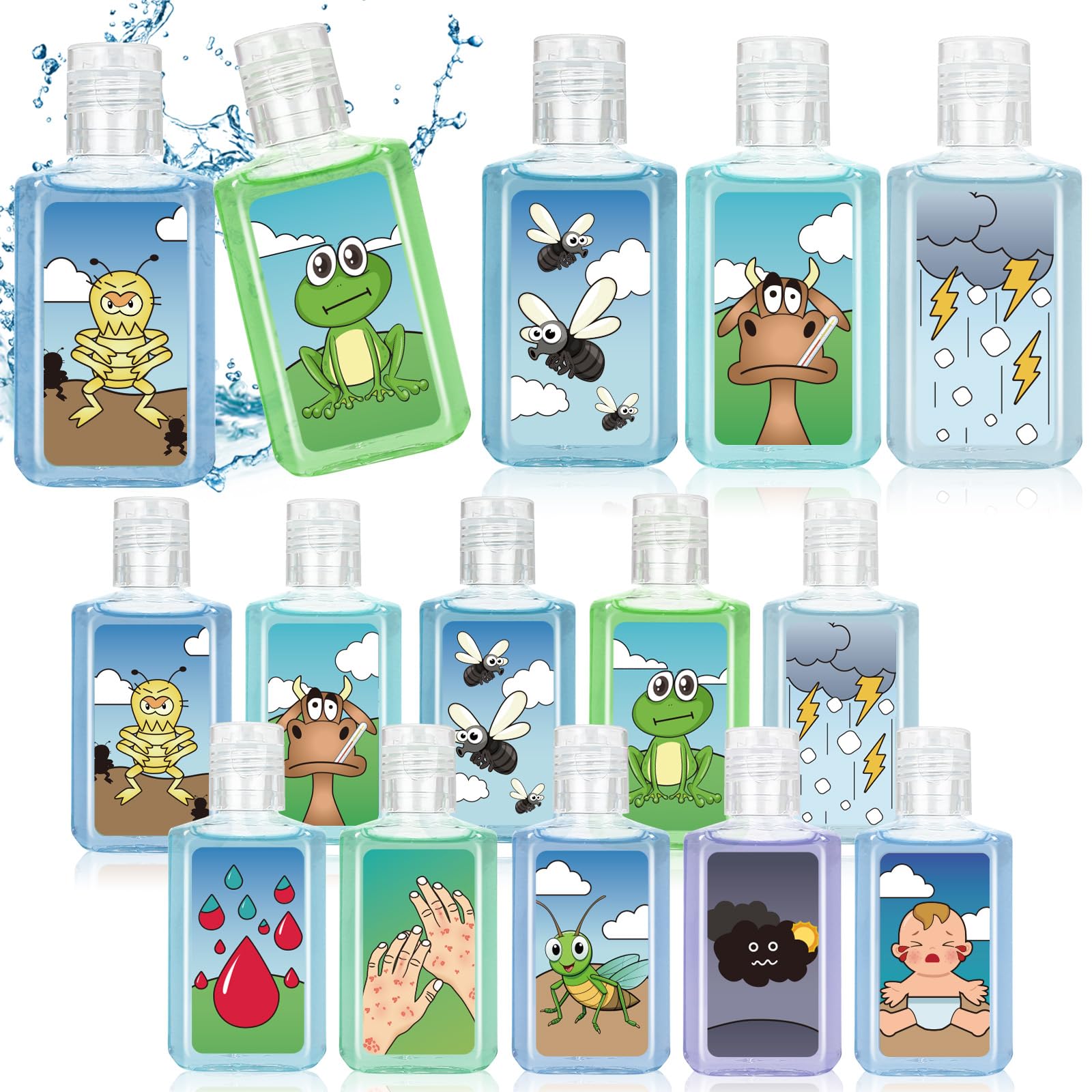 Piuaeue Passover mini hand sanitizer with Ten Plagues design, perfect for festive gifting.