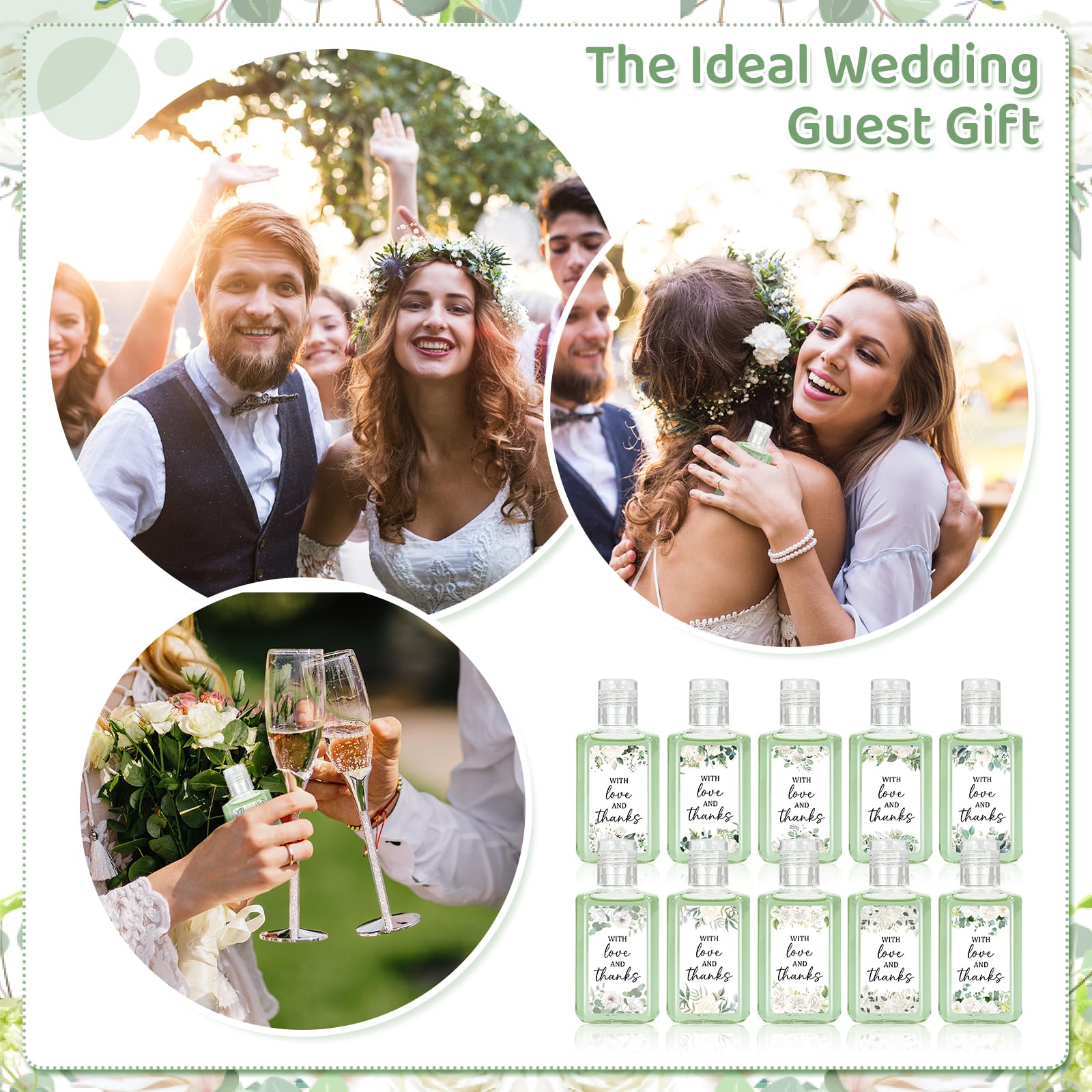Piuaeue portable hand sanitizer, convenient wedding accessory.