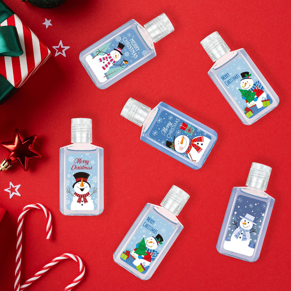 Piuaeue snowman-pattern sanitizer bottle adds festive flair for holiday celebrations.