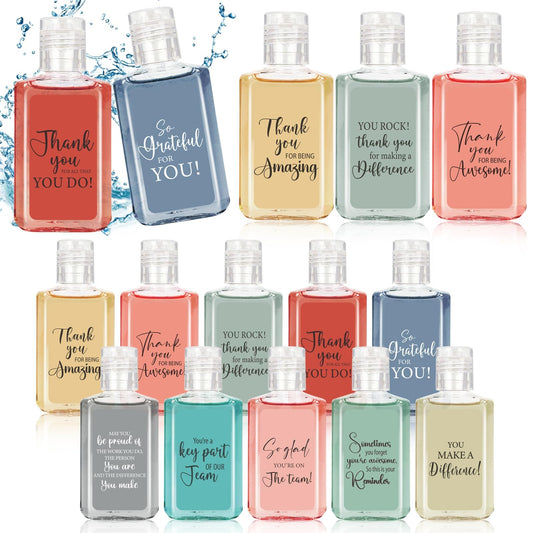 Piuaeue Thank You 50pcs hand sanitizer packaging close-up for corporate gifts