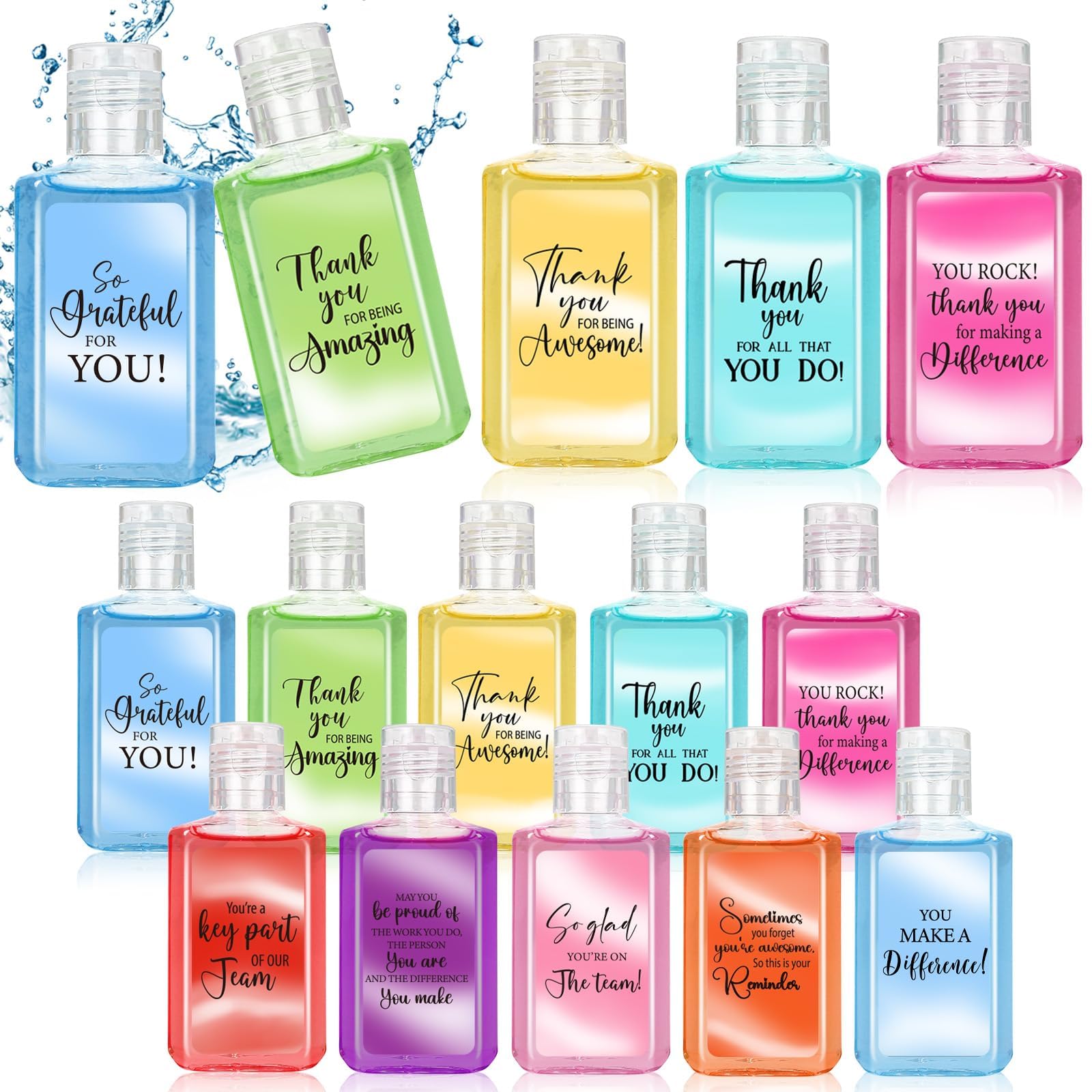 Piuaeue thank-you mini hand sanitizer with inspirational label for daily motivation.