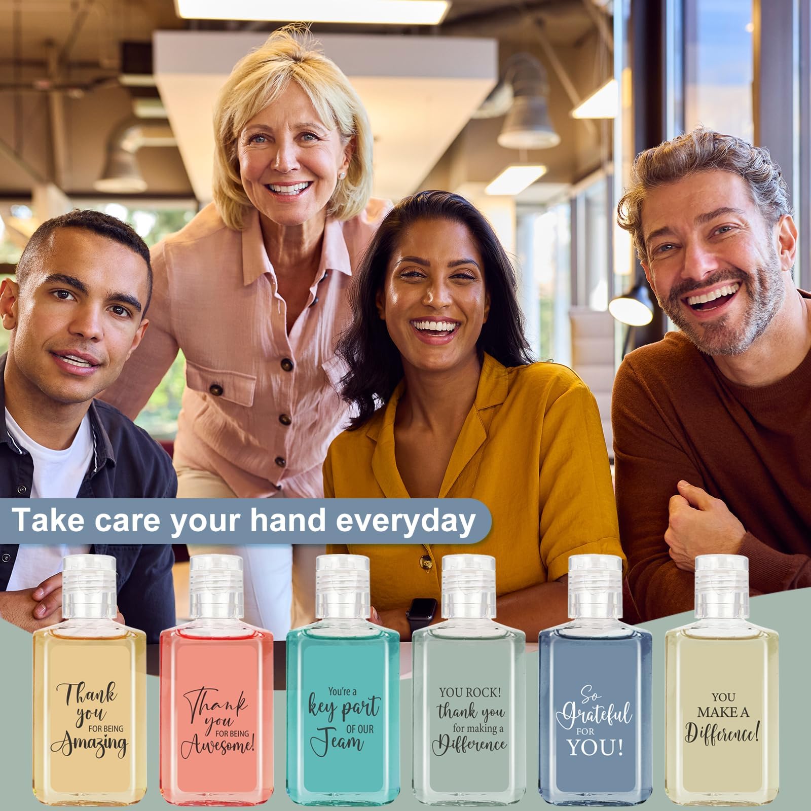 Piuaeue varied-scent mini sanitizers display variety of scents