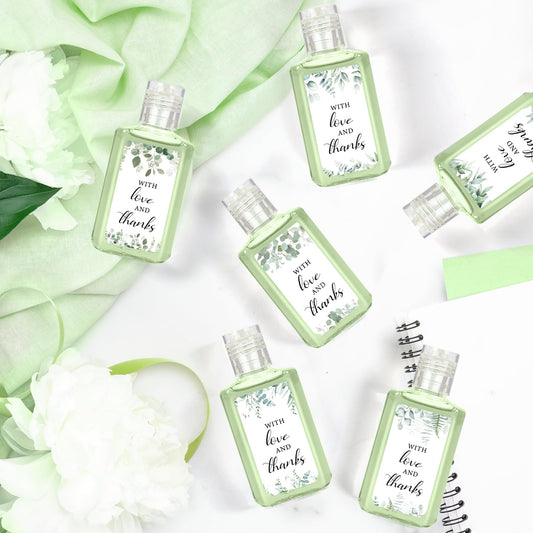 Piuaeue wedding flower label sanitizer with bulk pack for bridal party gifts.
