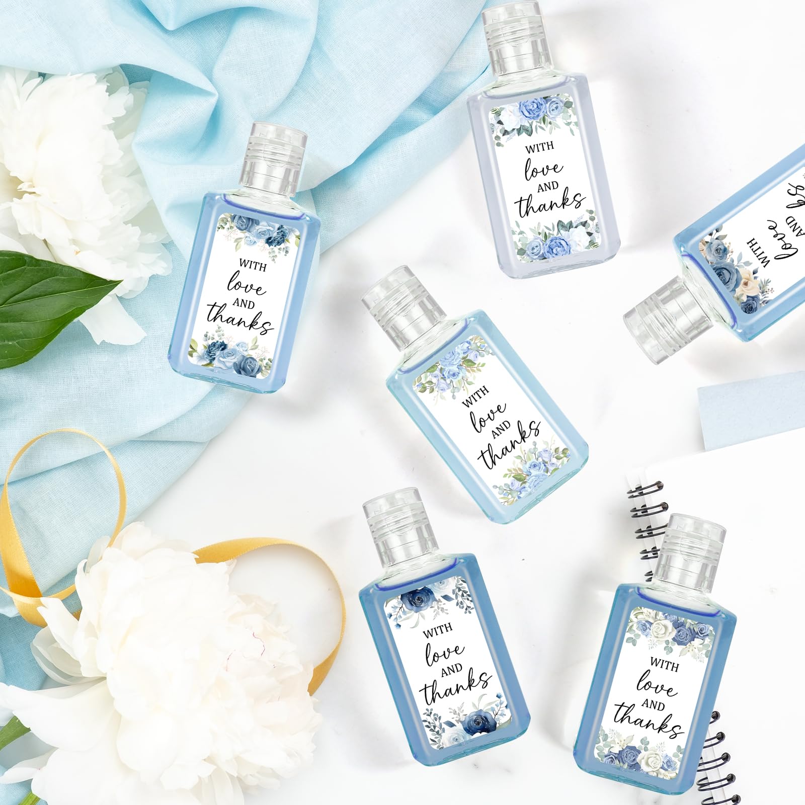 Piuaeue wedding flower label hand sanitizer for guest gifts