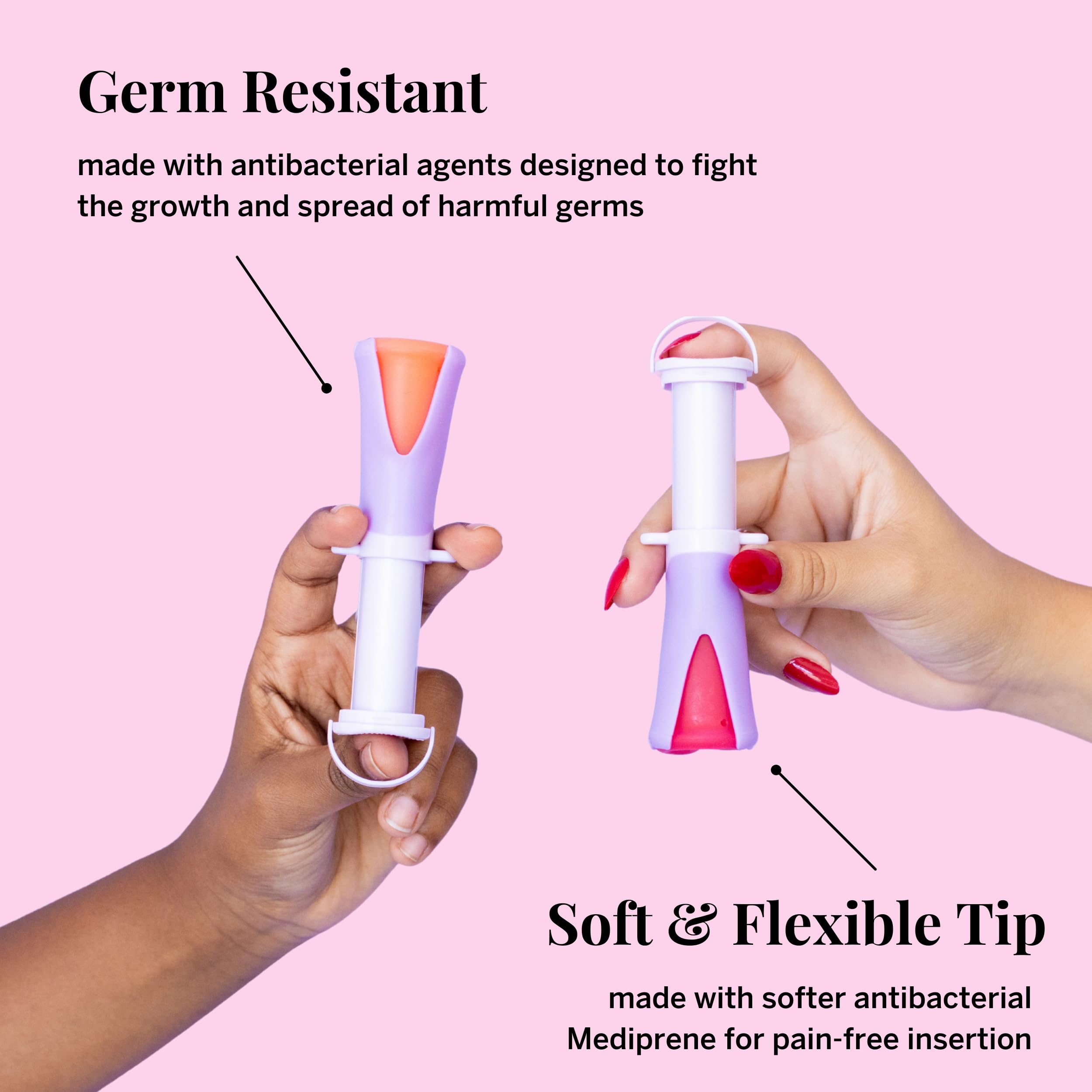 Pixie Cup applicator in use demonstrating insertion