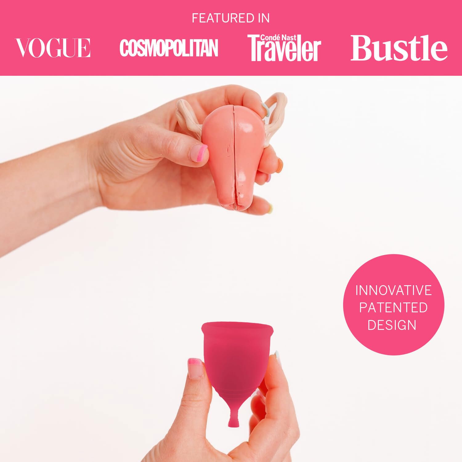 Pixie Cup S-size close-up showing compact fit