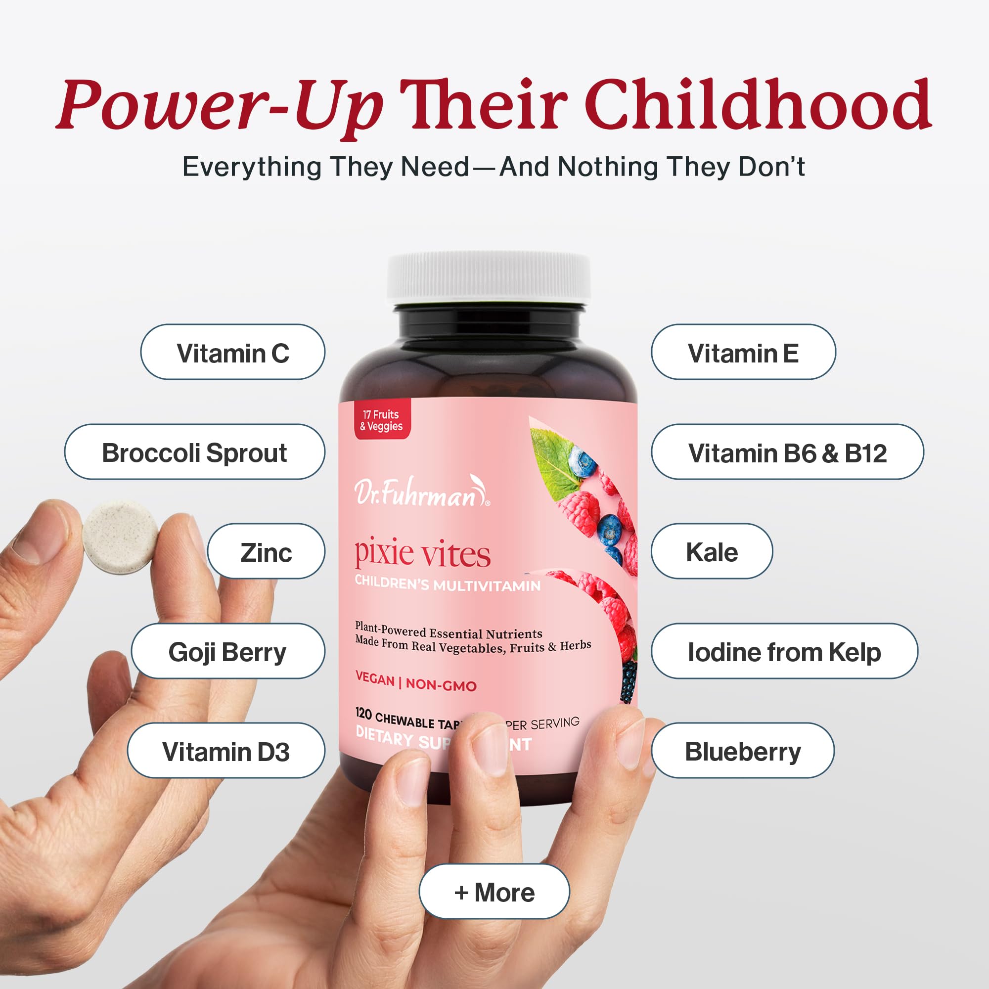 Pixie Vites berry-flavor chewables offer kid-friendly daily nutrition.