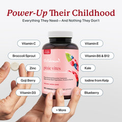 Pixie Vites berry-flavor chewables offer kid-friendly daily nutrition.