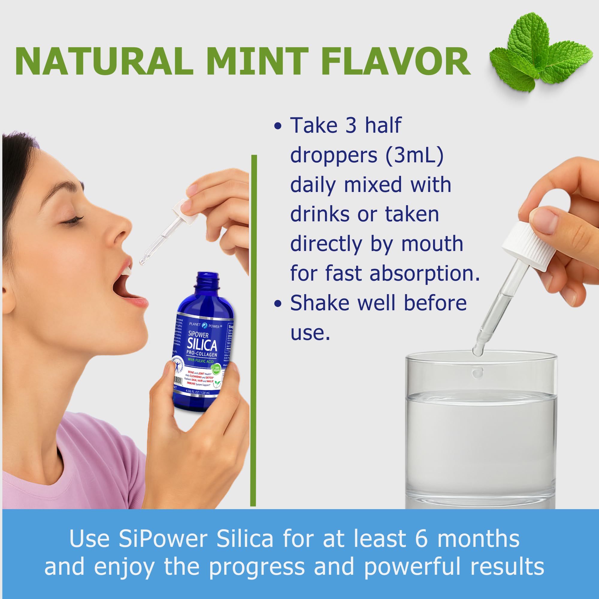 Planet Power SiPower fulvic acid delivery enhances nutrient transport and energy.