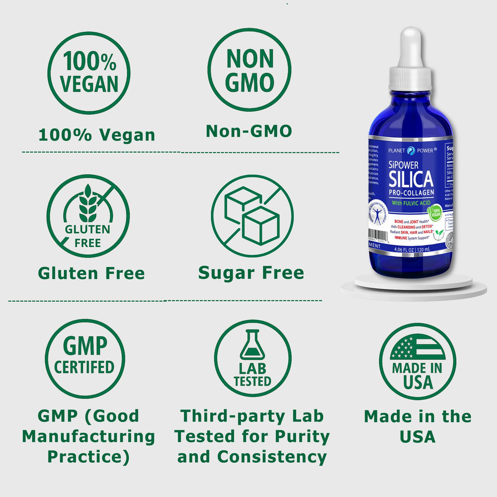 Planet Power SiPower lab testing seal confirms third-party quality.