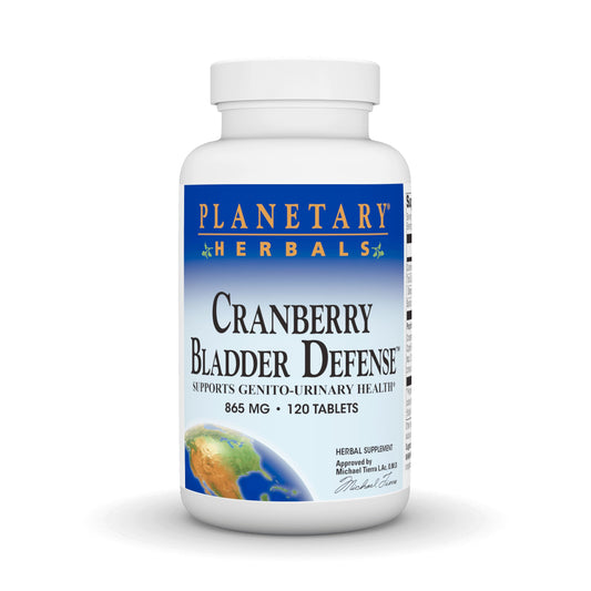 Planetary Herbals Cranberry Bladder Defense bottle front showing branding and genito-urinary support potential