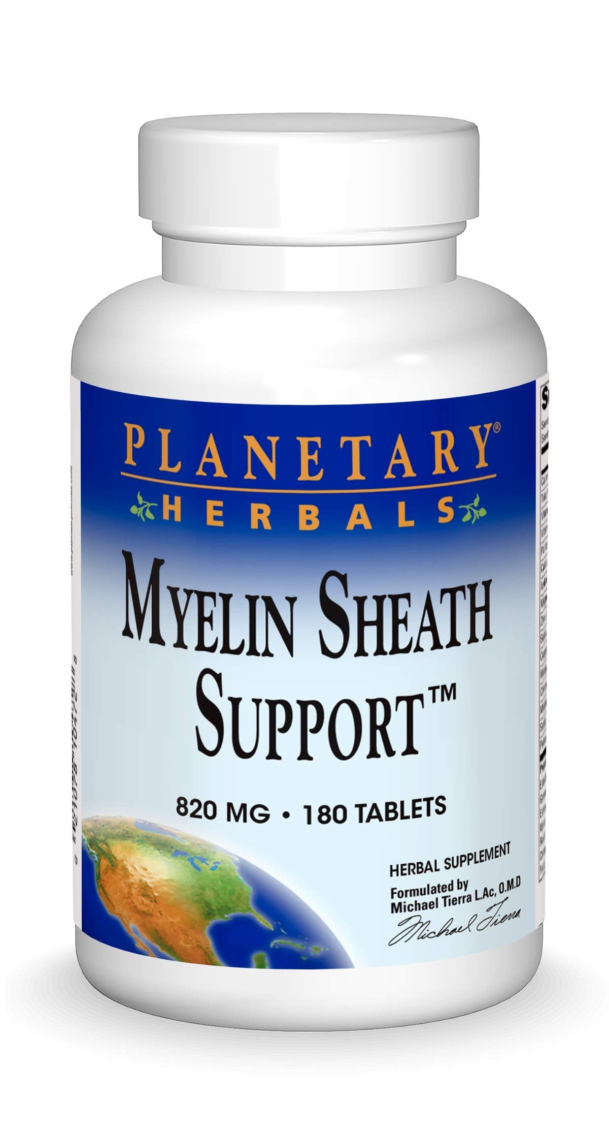 Planetary Herbals Myelin Sheath Support bottle on a neutral surface