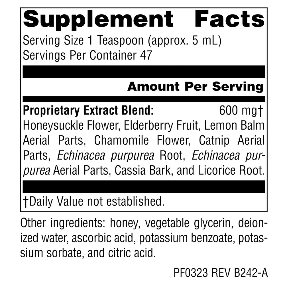 Planetary Herbals Well Child syrup pour for simple dosing at home.