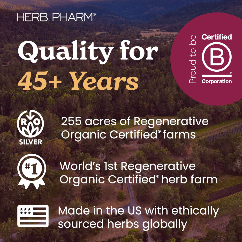 Herb Pharm Guayusa energy capsules emphasize vegan formulation.