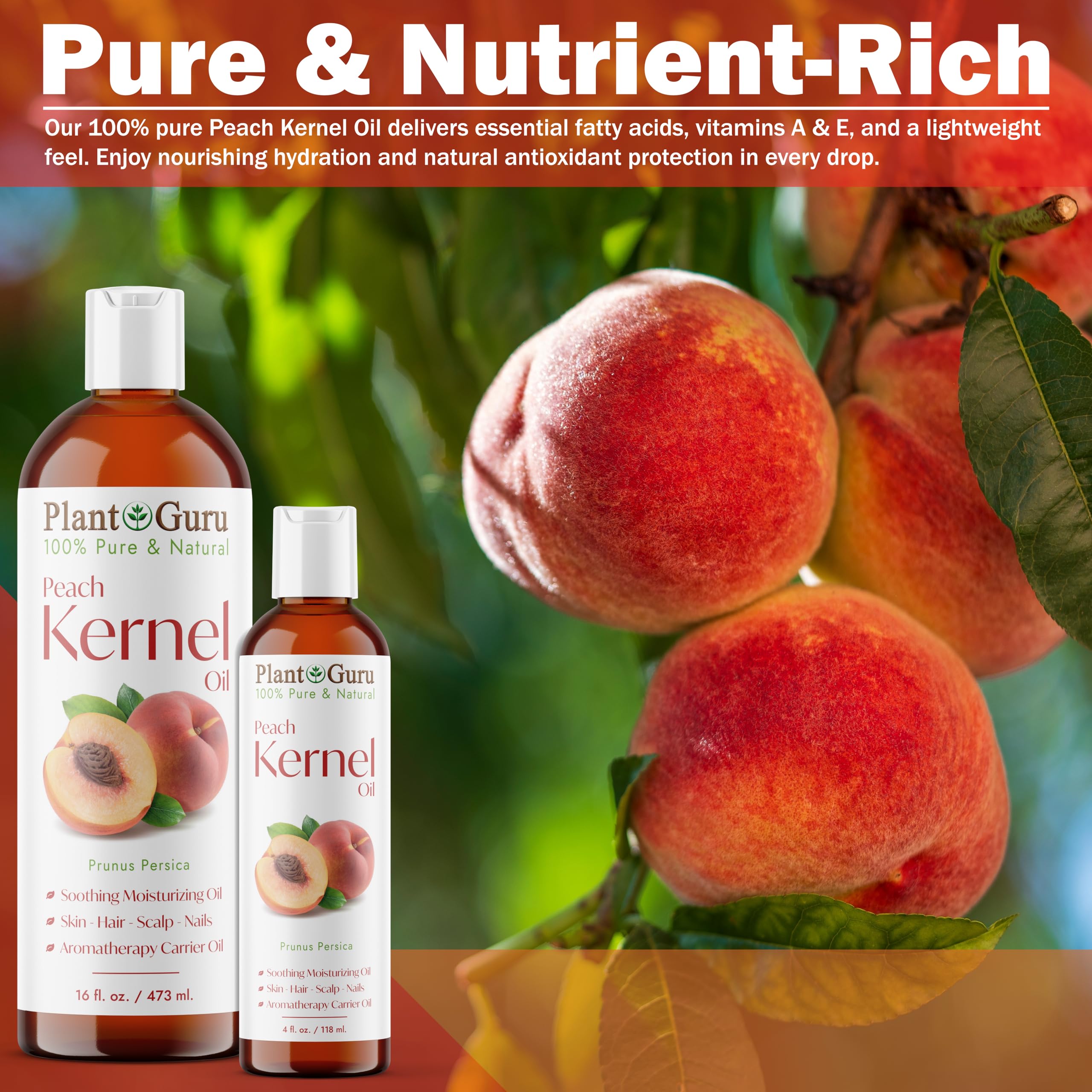 Close-up of Plant Guru Peach Kernel Oil cold-pressed extraction process