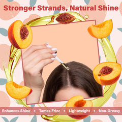 Plant Guru Peach Kernel Oil used in hair care for natural shine