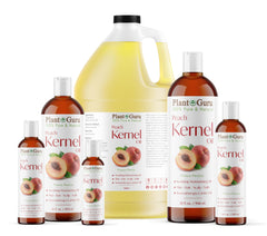 Plant Guru Peach Kernel Oil purity label highlighting non-GMO and hexane-free