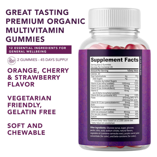 Close-up of PLANT.O NUTRITION gummies showing chewy texture for easy daily use