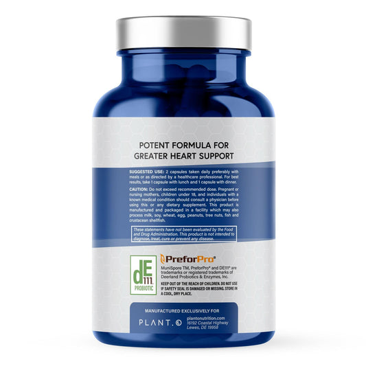 PLANT.O NUTRITION Gut Complex capsules close-up shows ready-to-take capsules for digestion